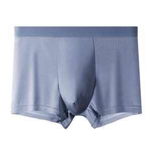 उच्च गुणवत्ता वाले कस्टम लेबल थोक आरामदायक बर्फ रेशम मॉडल आदमी अंडरवियर बॉक्सर आदमी के मूल अंडरवियर पुरुष पैंटी - Product Image 4