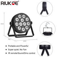 Focos LED DMX RGBW para interiores, escenarios, DJ, discotecas, bodas, de aluminio, silenciosos, sin ventilador, delgados, con control remoto IR, atenuación de 32 bits, certificación CE