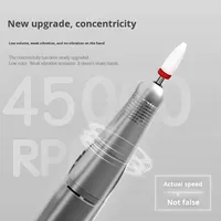 Ponceuse à ongles portable rechargeable 45000 tr/min, machine de polissage spéciale pour éliminer les peaux mortes et le nail art