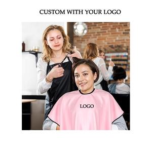 Capes de Salon de Coiffure Professionnelles Personnalisables avec Logo, Capes de Coupe de Cheveux Ajustables à <span class=keywords><strong>Velcro</strong></span> pour Barbiers et Stylistes, Tissu pour Maquillage Femme - Product Image 4
