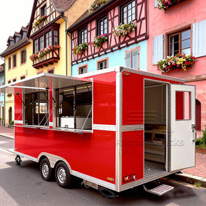 Ventes chaudes Camion de restauration rapide fantaisie Gaufres Crêpes Desserts Pancakes Donuts Glaces Remorque de vente de nourriture avec <span class=keywords><strong>machine</strong></span> à pop-corn - Product Image 4