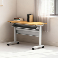Meubles de bureau, table de conférence moderne et chaises, bureau pliable, table pliable, table de formation en métal, table pliable en acier au carbone