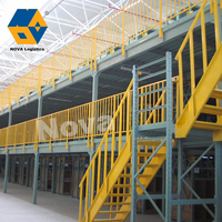 Système de rayonnage de plate-forme de plancher de mezzanine en acier à plusieurs niveaux industriel de plancher de grille résistant pour l'utilisation étendue d'entrepôt