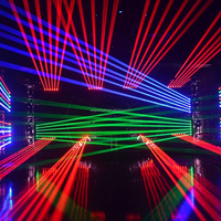 Faisceau laser rouge à 8 yeux, tête mobile, faisceau laser unique de 500 mW, faisceau laser large, effets lumineux pour spectacle