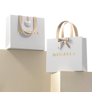 Custom White <strong>Card</strong> Handbags <strong>Gift</strong> Box Packaging Bags Commonly Used Shopping Bags - Product Image 1