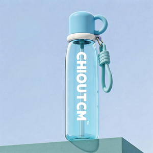 Large Capacity 750ml PC <b>Straw</b> <b>Cup</b> Stylish Drop-proof Heat Resistant Plastic Sports Bottle Portable Space <b>Cup</b> - Product Image 5