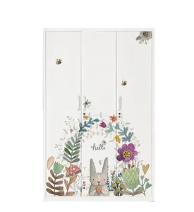 <span class=keywords><strong>Armario</strong></span> de metal para niños, <span class=keywords><strong>armario</strong></span> de almacenamiento de ropa de 3 puertas para bebés, <span class=keywords><strong>armario</strong></span> de acero para vestuarios, imagen personalizada - Product Image 1