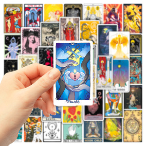 50 autocollants de tarot du Hérétique, cartes de tarot mythologiques, sorcellerie, astrologie, divination - Product Image 5