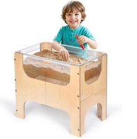 Table sensorielle transparente personnalisée pour enfants, petite, pour l'eau et le sable, avec bac transparent, pour le jeu tactile et l'apprentissage à la maison, en classe ou en garderie