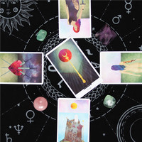 Jeu de cartes de tarot personnalisées de luxe avec guide, boîte cadeau rigide, cartes oracle à dorure à chaud pour collection