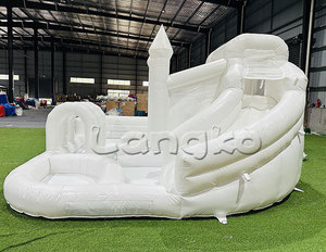 Di alta qualità gonfiabile rimbalzo Combo scivolo con la sfera di salto bianco acqua parco di rimbalzo casa per i bambini giocare - Product Image 6