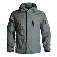 Veste tactique coupe-vent personnalisée, veste d'extérieur, uniforme, veste tactique mi-longue pour homme
