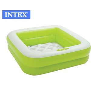 Piscine <span class=keywords><strong>gonflable</strong></span> portable pliable <span class=keywords><strong>carrée</strong></span> <span class=keywords><strong>Intex</strong></span> 57100, piscine pour bébé, spa pour enfants - Product Image 3