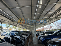 Parkeo Solaire à Toit avec Structure pour Panneaux Solaires