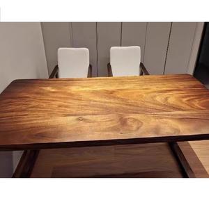 Planche à découper en bois d'acacia de couleur naturelle pour équipement de cuisine de restaurant gastronomique, plan de travail en bois massif - Product Image 4