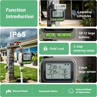 Programmateur d'arrosage WD-01 4 programmes personnalisables IP65 Étanche ABS Mode automatique Retard de pluie Mode manuel Verrouillage enfant Arrosage
