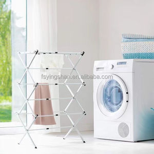 Vêtement suspendu pliable portable pliable en métal de New York pour l'utilisation de support de séchage de blanchisserie - Product Image 3