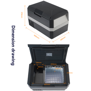 28L Acampar al aire libre Camión RV Coche <span class=keywords><strong>Compresor</strong></span> <span class=keywords><strong>Nevera</strong></span> 12V DC 220V AC Refrigerador con capacidad <span class=keywords><strong>de</strong></span> congelador <span class=keywords><strong>de</strong></span> 25L - Product Image 3