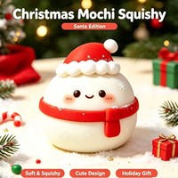 Jouet anti-stress en silicone souple à montée lente, mini Daifuku de Noël mignon de dessin animé, pour filles, cadeau de vacances