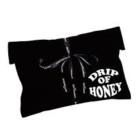 Pochette à cheveux écologique avec logo personnalisé imprimé, avec ruban, rabat en velours noir de luxe pour perruque, cosmétiques, poussière, cadeau, sac à bijoux