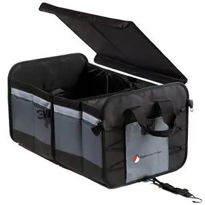 Amazon Oxford Foldable Cargo Storage Box Collapsible Multi-Compartment Folding Car Trunk Organizer For Auto Trucks Suv Trunk Box