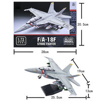 Modèle d'avion de chasse à construire soi-même 1/72, jouets en blocs de construction, avion de chasse F/A-18F Super Hornet de l'armée de l'air, kit d'avion 3D pour enfant