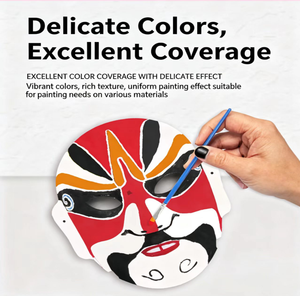 Pittura Acrilica per Bambini 100ml, Pigmento Organico a Base d'Acqua per Dipingere a Mano, Decorare Bambole in Gesso, Arte Murale Interna ed Esterna, 1kg all'Ingrosso - Product Image 3