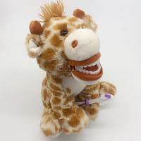 Nouveau style mode éducation enfants Dentaire Animal léopard Enfants Brosse Dent Enseignement En Peluche Jouet