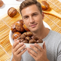 Heetverkopende nieuwe kastanjepitten, zoete gebakken snack, gedroogd fruit, biologisch met koosjer certificaat