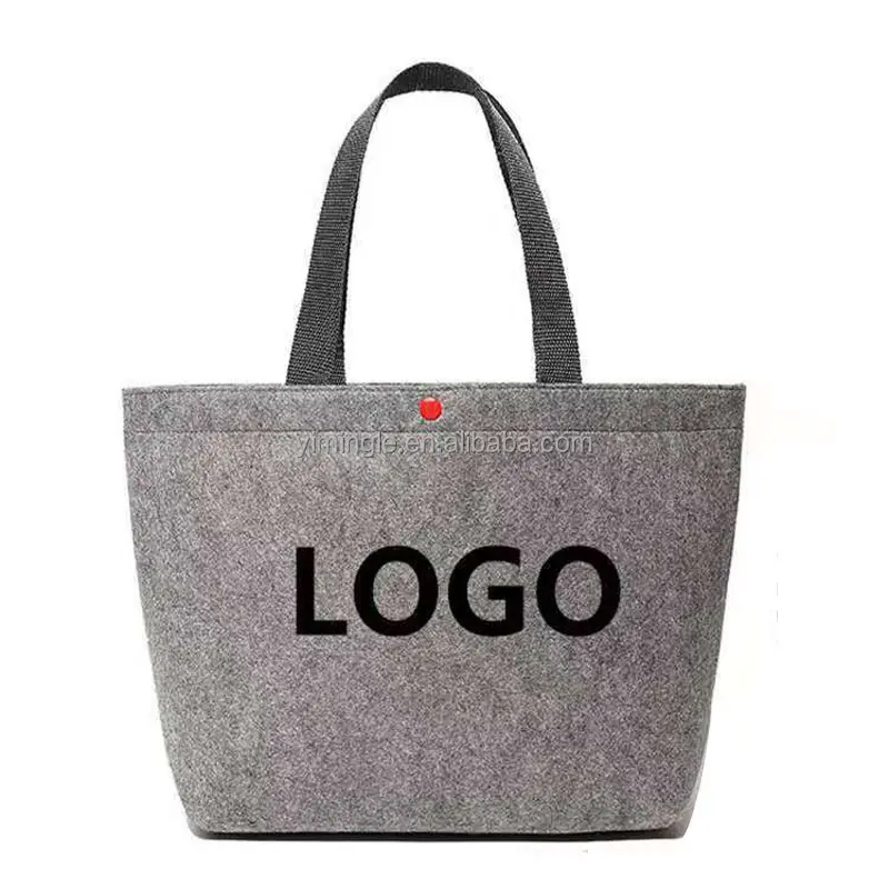 Custom Felt Tote Bag Handbag Organizer Shopping Bag Women Shoulder Storage Ladies Purse Pouch Case Pocket Notebook Laptop sleeve