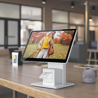 Terminal de point de vente Jepower 15,6 pouces AHD16 Android 11, caisse enregistreuse de supermarché, imprimante thermique 58 mm, tout-en-un tactile, 2+16 Go, quad-core