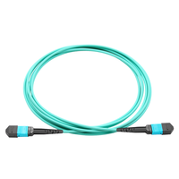 Prix usine Aqua Color OM3 50 / 125um MPO MPO LSZH Cordon de raccordement à fibre optique à faible perte