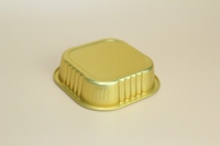 Barquettes carrées jetables en aluminium antiadhésives de qualité alimentaire avec couvercle en plastique PET, résistantes au four, pour la cuisson