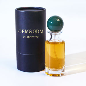 Flacon de parfum cylindrique de luxe en verre à base lourde, réutilisable, Dubaï, 30ml 50ml, flacon pulvérisateur de parfum vide avec bouchon à bille - Product Image 2