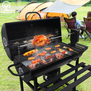 大型ポータブル高級金属トロリー炭グリル屋外およびキャンプ用 - Product Image 1