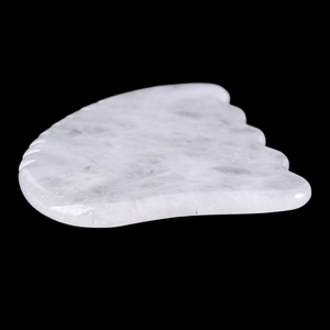 Gua Sha yüz araçları doğal beyaz yeşim şifa kristal yüz masajı guwomen cilt bakımı aracı yüz kaldırma erkekler kadınlar için - Product Image 5