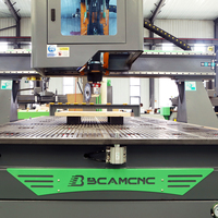 Routeur CNC ATC pour découpe, perçage et étiquetage de panneaux de placards et de meubles, avec chargement automatique, adsorption sous vide et capteur d'outils