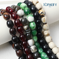 Vente chaude Indonésie Turquoise Chapelet perles Coupe ovale 33 collier de jade naturel avec gland de lune pour musulman religieux