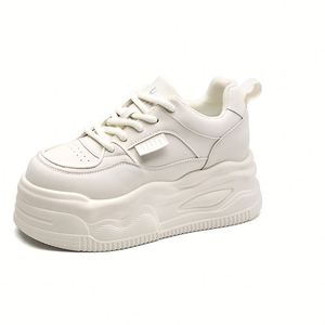 Zapatos de Mujer, Primavera 2026, Nuevas Llegadas, Casuales, con Suela Gruesa, que Aumentan la Altura, Zapatillas Blancas Versátiles y Deportivas - Product Image 1