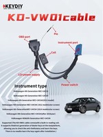 Faisceau de câbles GeiLiVity KD-VW01 pour lecteur de code de 4e génération et programmeur de clés de voiture USB 12V avec prise en charge de l'anglais
