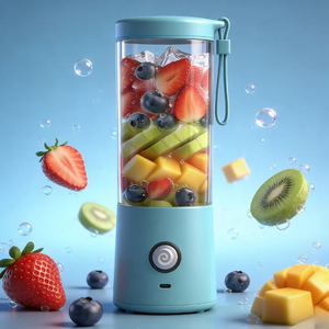 Licuadora Eléctrica Portátil con Modo Turbo, Limpieza con un Clic, Resistente, Libre de BPA, Trituradora de Hielo, Batidos en 30s, Batería, para RV, Auto, Exteriores - Product Image 1