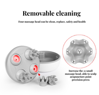 Mini Masseur Électrique pour le Cuir Chevelu en Forme de Griffe de Pieuvre avec Logo Brosse Vibrante pour le Massage du Cuir Chevelu pour la Croissance des Cheveux Soulagement du Stress Masseur pour la Tête