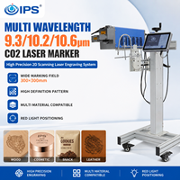 Machine de marquage laser CO2 30W haute précision à balayage 2D, graveur laser multi-longueurs d'onde refroidi par air pour surfaces en bois