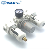 Unidad de Tratamiento de Aire Comprimido AC4000-04, Filtro Regulador de Aire Comprimido, Unidad FRL Neumática, Lubricador