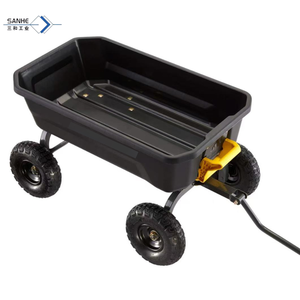 Tùy chỉnh Heavy-Duty Mini Poly Dump giỏ hàng với bốn bánh Cấu trúc bền vườn công cụ giỏ hàng xe cút kít hỗ trợ OEM - Product Image 4