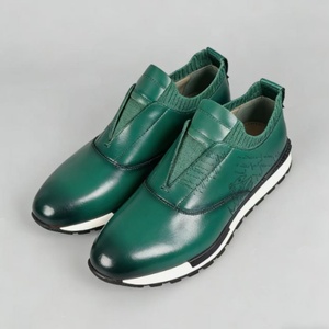 Zapatos Casuales de Alta Gama para Hombre, Estilo Británico, Parte Superior de Cuero Genuino, Punta Redonda, Transpirables, Antideslizantes, Ligeros, para Todas las Temporadas - Product Image 5