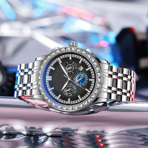 Luminous Moon Phase Daydate 기능 맞춤형 로고 스테인레스 스틸 공장 아울렛이있는 남성용 고급 자동 기계식 시계 - Product Image 2