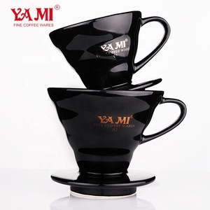 ชุดกรองกาแฟเซรามิกทนความร้อนสูงรูปตัววี ยี่ห้อ <span class=keywords><strong>YAMI</strong></span> รุ่นขายดี เป็นมิตรต่อสิ่งแวดล้อม พร้อมใช้งานสำหรับชงกาแฟแบบดริป - Product Image 3
