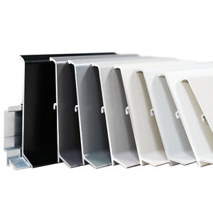 Sters Aluminum Alloy Skirting Board 4 6 8 Cm Water Resistant Flat Edge Banding Modern Minimalist Style - Product Image 1