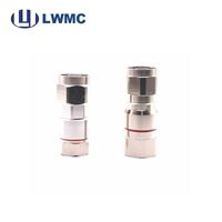 Conector de RF Coaxial N macho, 50ohm, niquelado recto, para cable 1/2 S